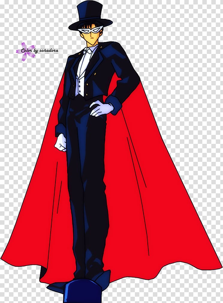 Tuxedo Mask Sailor Moon Cloak Costume, sailor moon transparent background PNG clipart