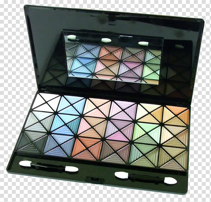 MAC Cosmetics Make-up Eye shadow Face powder, Fashion black eye shadow box transparent background PNG clipart