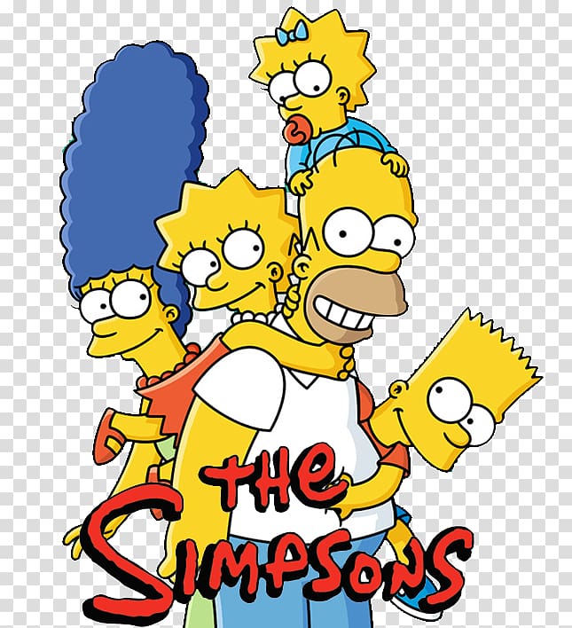 The Simpsons characters illustration, Homer Simpson Marge Simpson Maggie Simpson Lisa Simpson Bart Simpson, the simpsons transparent background PNG clipart