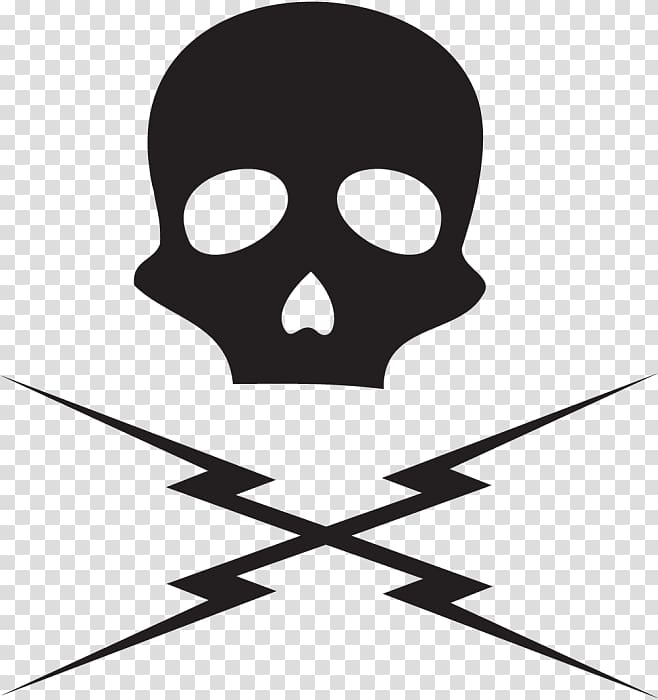Death Wall decal Human skull symbolism Logo, tete de mort transparent background PNG clipart