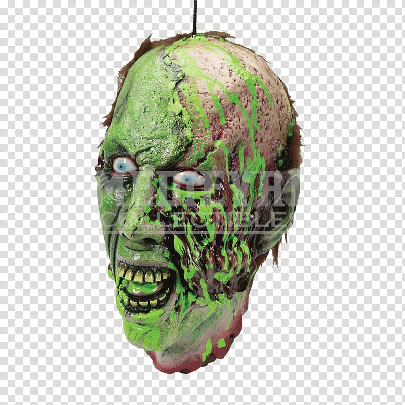 Zombie apocalypse Mask Halloween Head, zombie transparent background PNG clipart