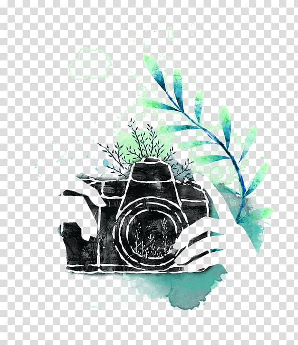 Camera Drawing, Ink camera transparent background PNG clipart