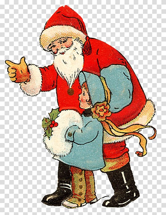 Santa Claus Cartoon Vintage clothing Christmas ornament, santa claus transparent background PNG clipart