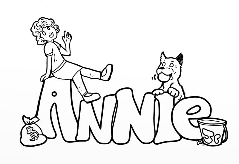 Little Orphan Annie Coloring book , Annie Logo transparent background PNG clipart