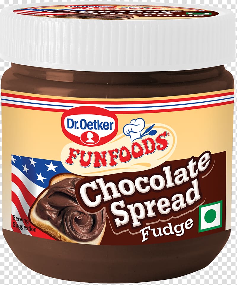 Fudge Peanut butter Spread Dr. Oetker, Chocolate Spread transparent background PNG clipart