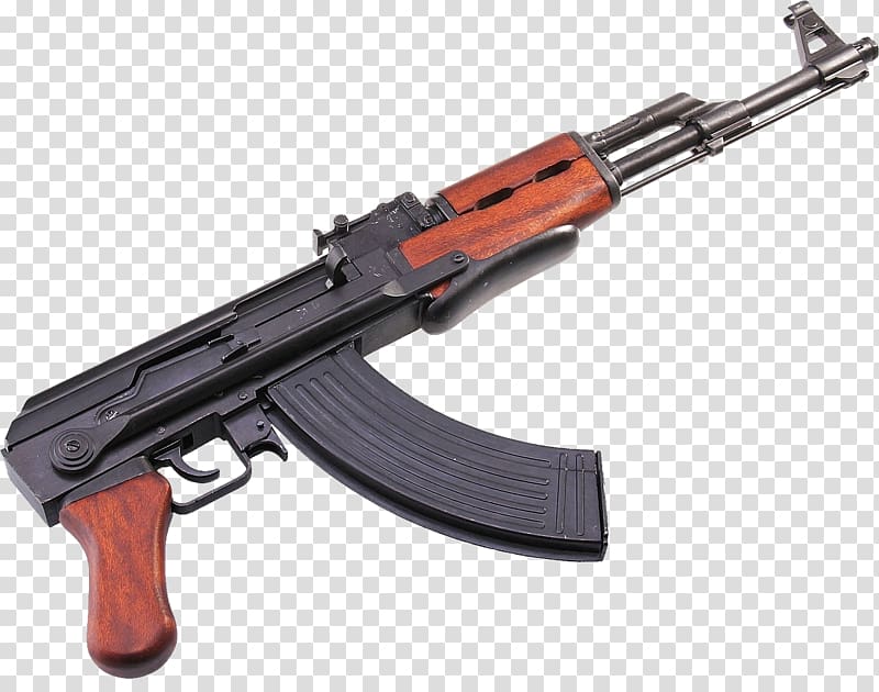 black and brown assault rifle, AK-47 AK47 Weapon Automatic firearm, AK-47 transparent background PNG clipart