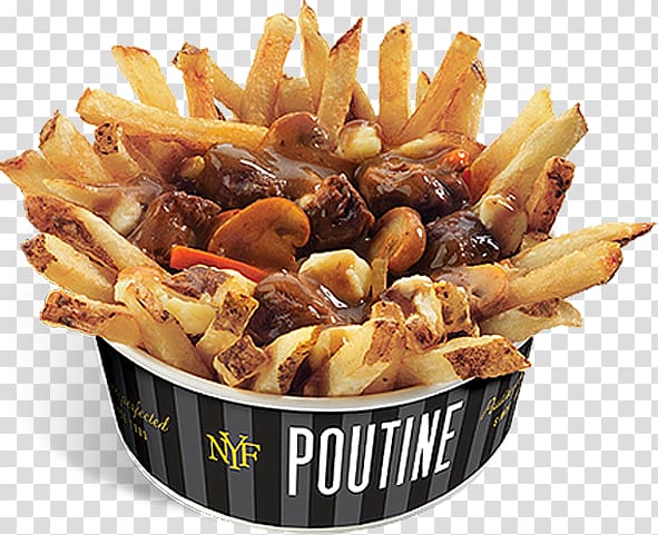Poutine French fries Canadian cuisine Cuisine of Quebec New York Fries, Poutine Fries transparent background PNG clipart
