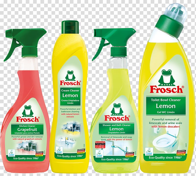 Frosch Toilet cleaner Cleaning agent, citrus fruit transparent background PNG clipart