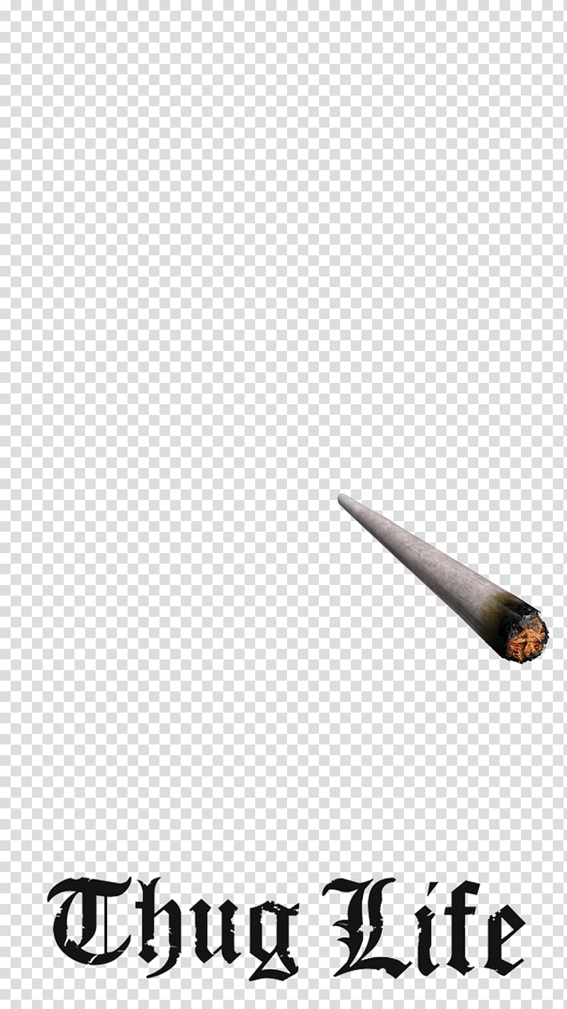 Joint Thug Life Smoking Cigarette, Thug Life, gray joint with text overlay  transparent background PNG clipart