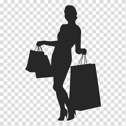 Black Friday Shopping Silhouette Woman, woman silhouettes transparent background PNG clipart
