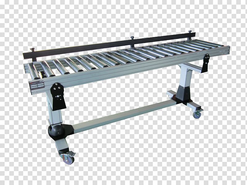 Machine Conveyor system Conveyor belt Lineshaft roller conveyor, adjustable transparent background PNG clipart