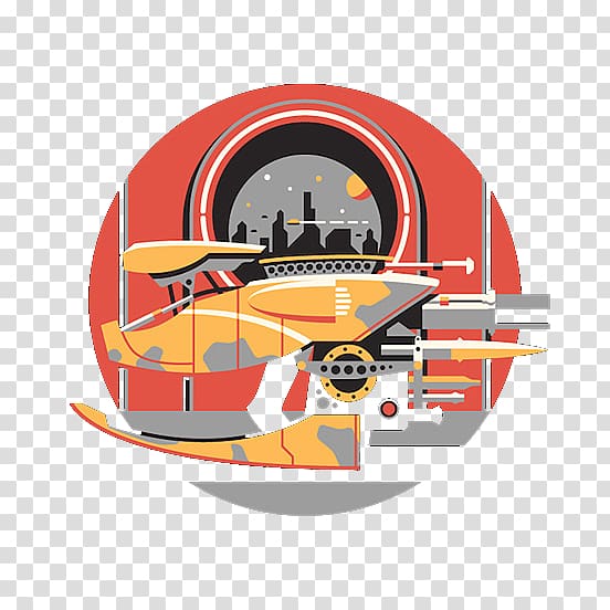 Airplane Graphic design DKNG Studios Illustration, Orange round airplane transparent background PNG clipart