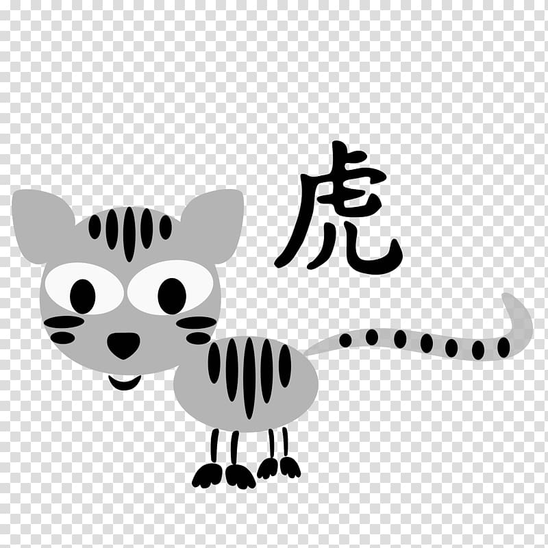 gray cat , Chinese Horoscope Tiger Sign Character transparent background PNG clipart