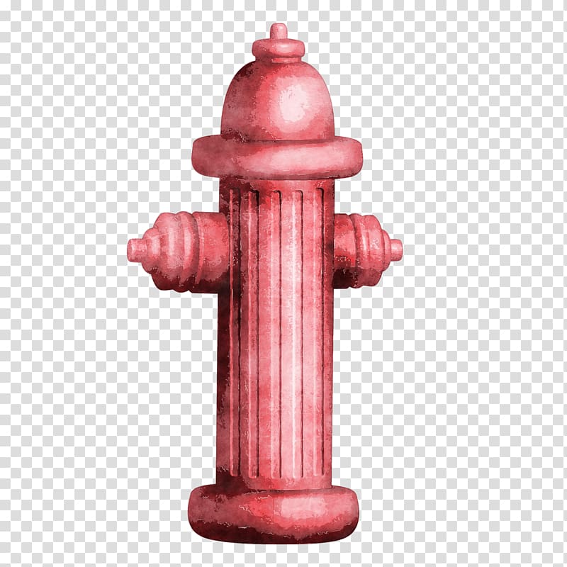 Fire hydrant Firefighting, Hand-painted fire hydrant transparent background PNG clipart