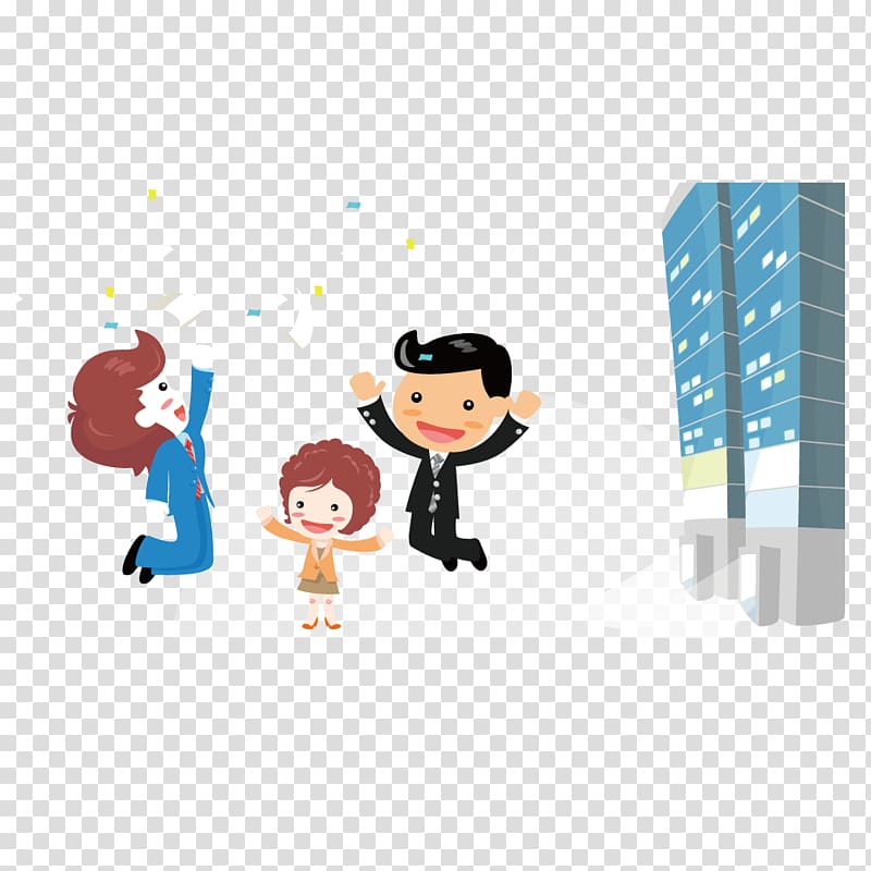 Woman , Men and women danced in front of the building transparent background PNG clipart