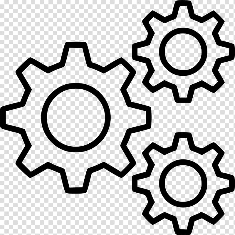 three black gears , Computer Icons Strategic management Risk management Project management, Mechanism Icon transparent background PNG clipart