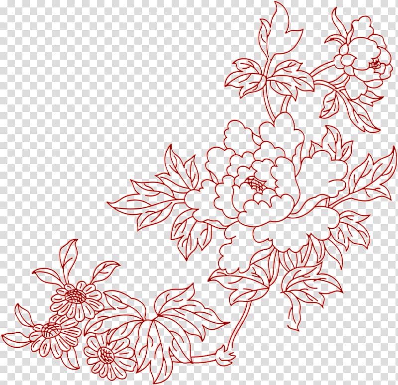 Moutan peony Red , others transparent background PNG clipart