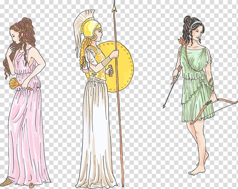 Goddess Dress Reference Drawing - art-scalawag