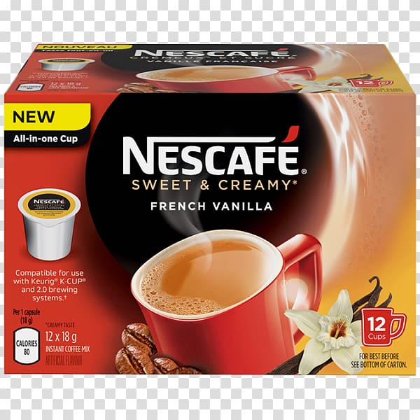 Caffè mocha Instant coffee Cappuccino Nescafé, vanilla pod transparent background PNG clipart