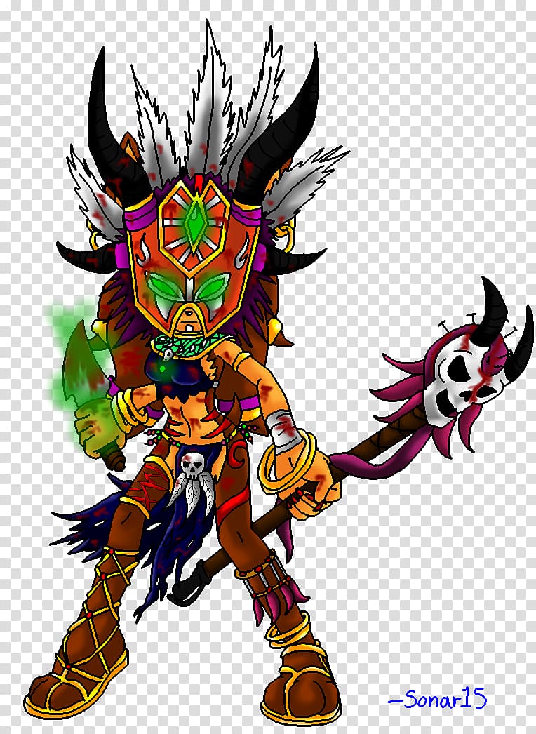 Demon Illustration Cartoon Witch Doctor, Witch doctor transparent background PNG clipart
