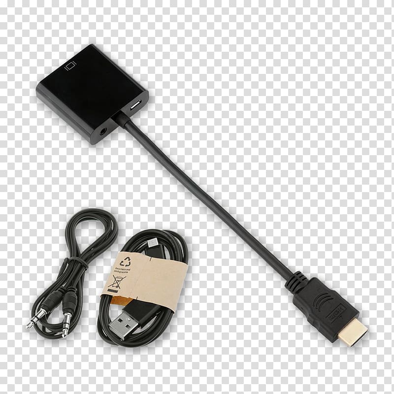 HDMI naar VGA Adapter HDMI naar VGA Adapter VGA connector Electrical cable, computer monitor adapters transparent background PNG clipart