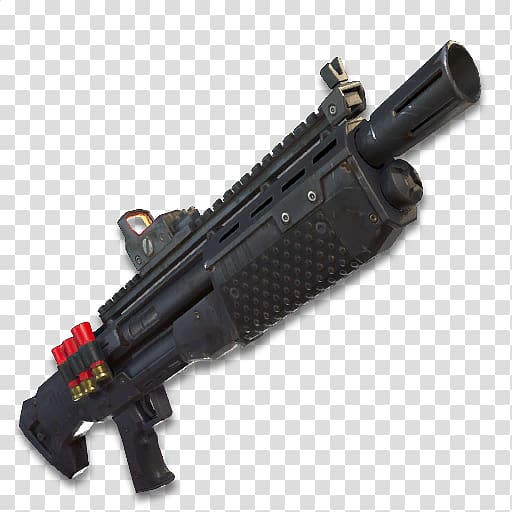 black pump action shotgun, Fortnite Battle Royale Firearm Shotgun Weapon, assault riffle transparent background PNG clipart