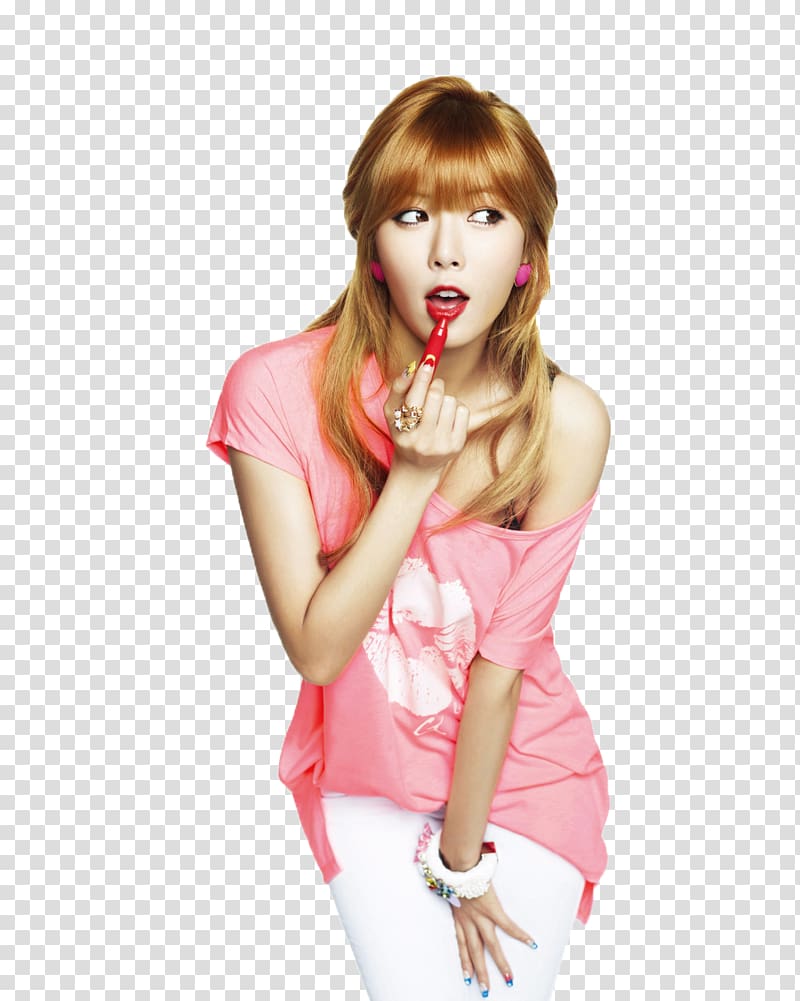 Hyuna 4Minute Trouble Maker K-pop Red, asian girl transparent background PNG clipart