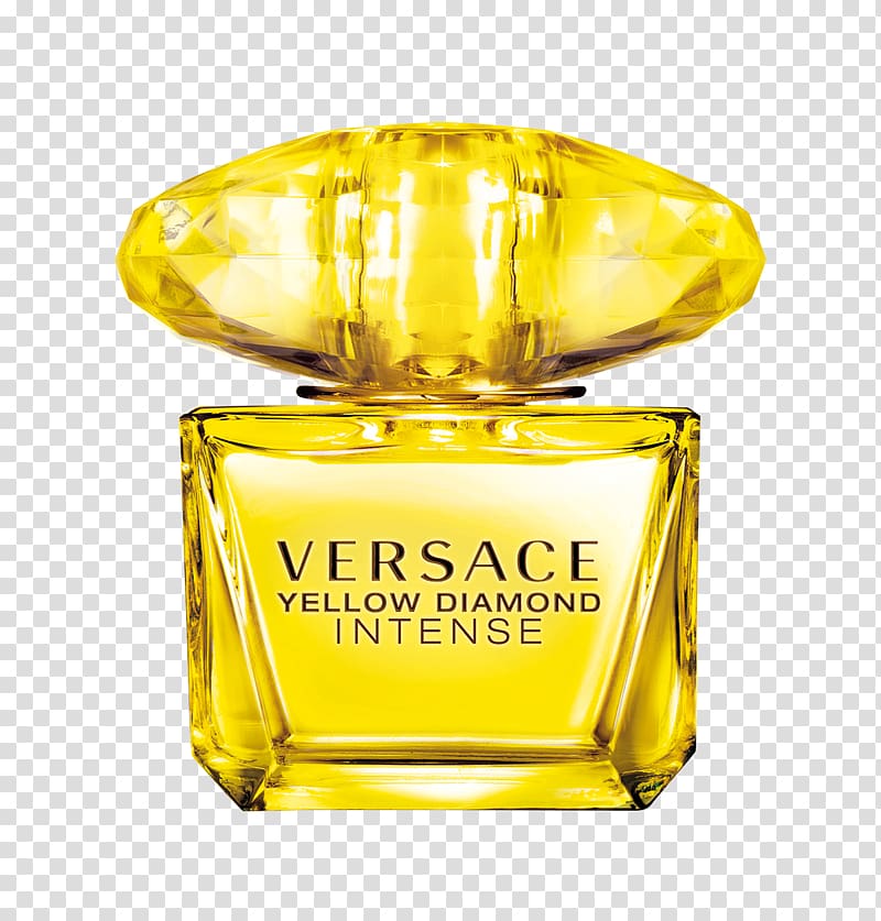 Versace Yellow Diamond Intense Eau De Parfum Spray Perfume Eau de toilette Versace Blue, perfume transparent background PNG clipart
