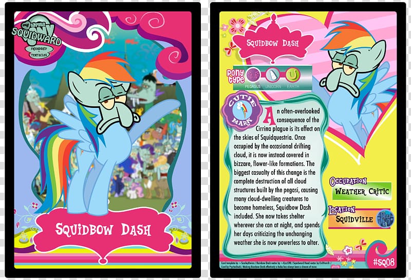 Squidward Tentacles Rarity Rainbow Dash Pinkie Pie Patrick Star, DOMINÓ transparent background PNG clipart