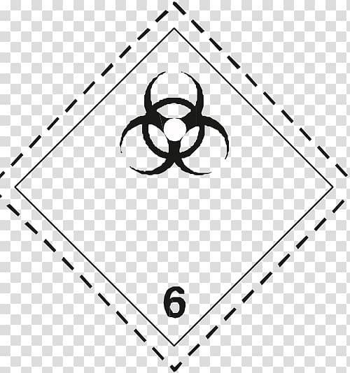 Dangerous goods HAZMAT Class 6 Toxic and infectious substances ADR Material Transport, infectious substance symbol transparent background PNG clipart