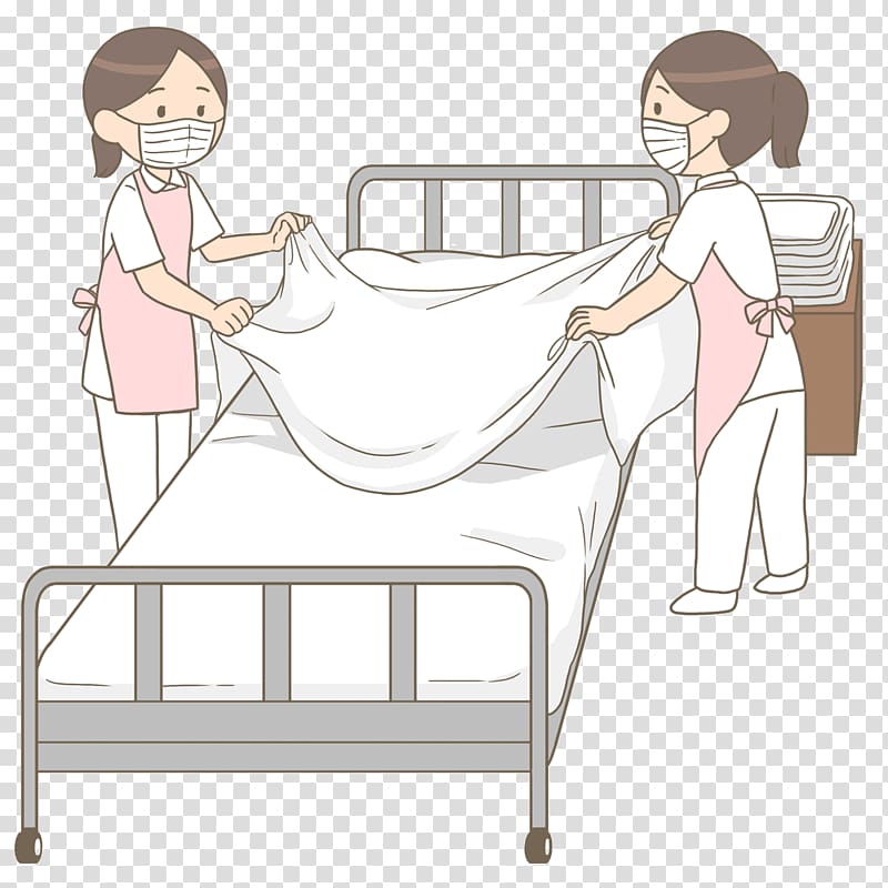 making the bed clipart