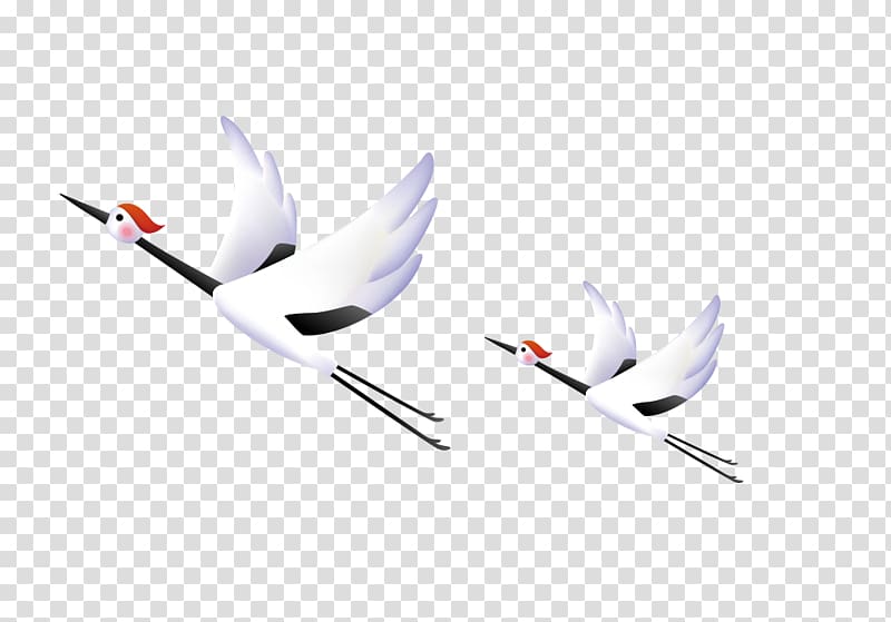 Red-crowned crane Bird, China Wind egret transparent background PNG clipart