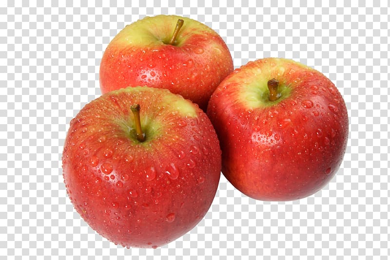 three red apples