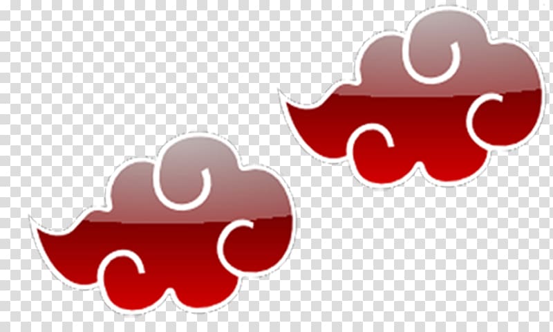 Red cloud illustration, Akatsuki, china cloud, heart, logo