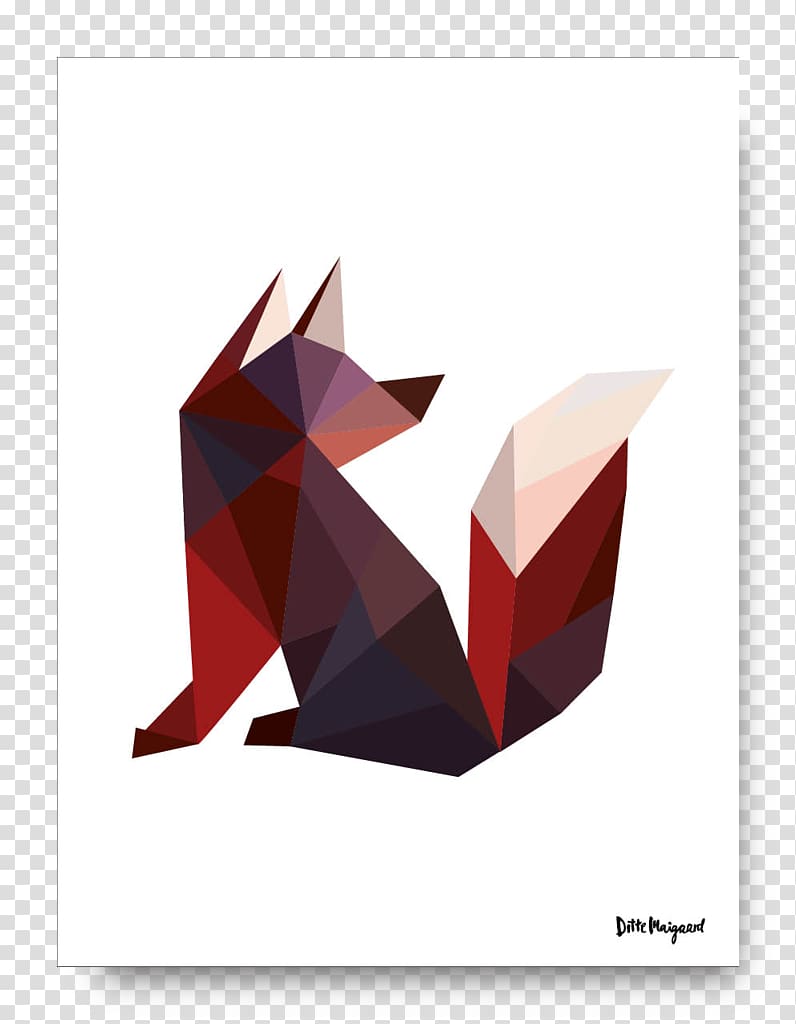 Paper Triangle, Mr Fox transparent background PNG clipart