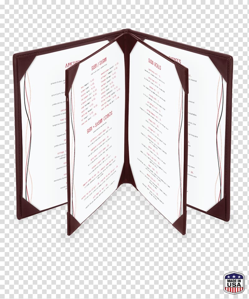 Paper Chophouse restaurant Menu Hotel, Menu transparent background PNG clipart