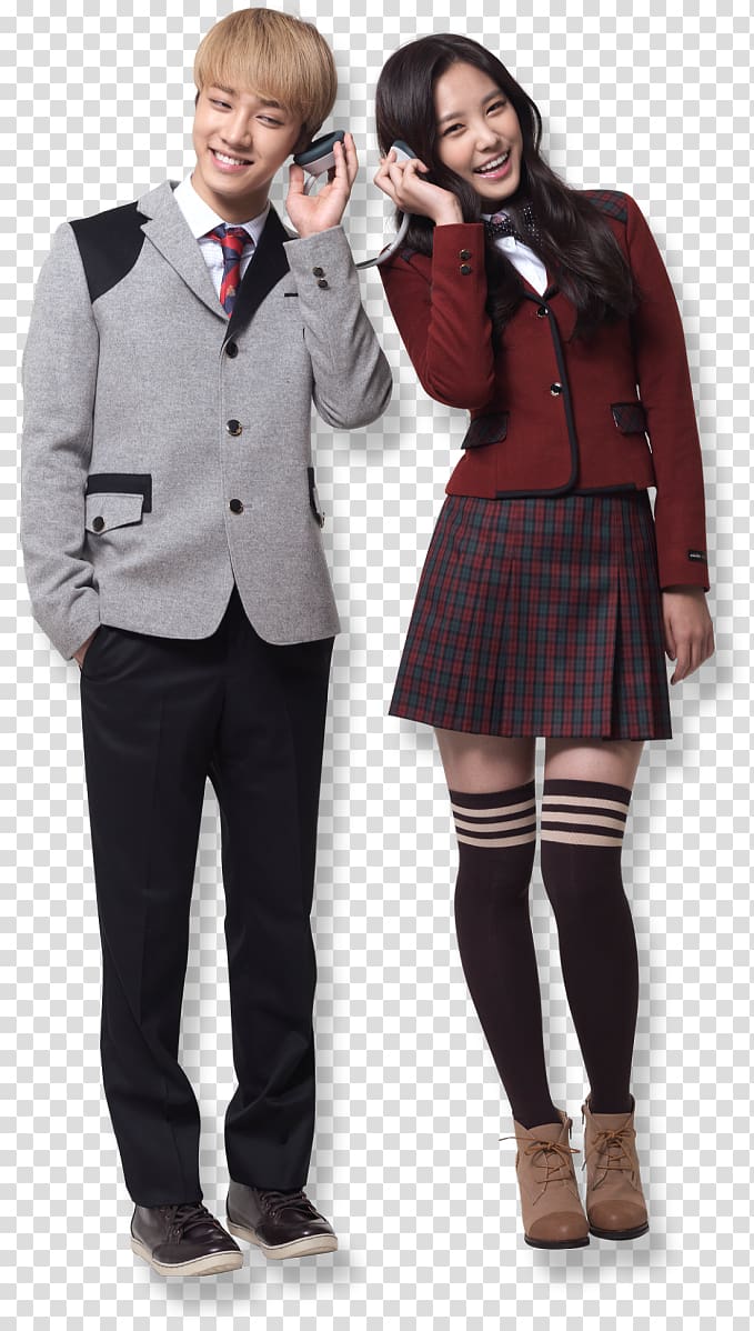 Son Na-eun Lee Gi-kwang South Korea Apink Highlight, school uniform transparent background PNG clipart