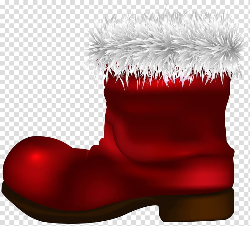 Santa Claus Boot Shoe Footwear , Santa transparent background PNG clipart