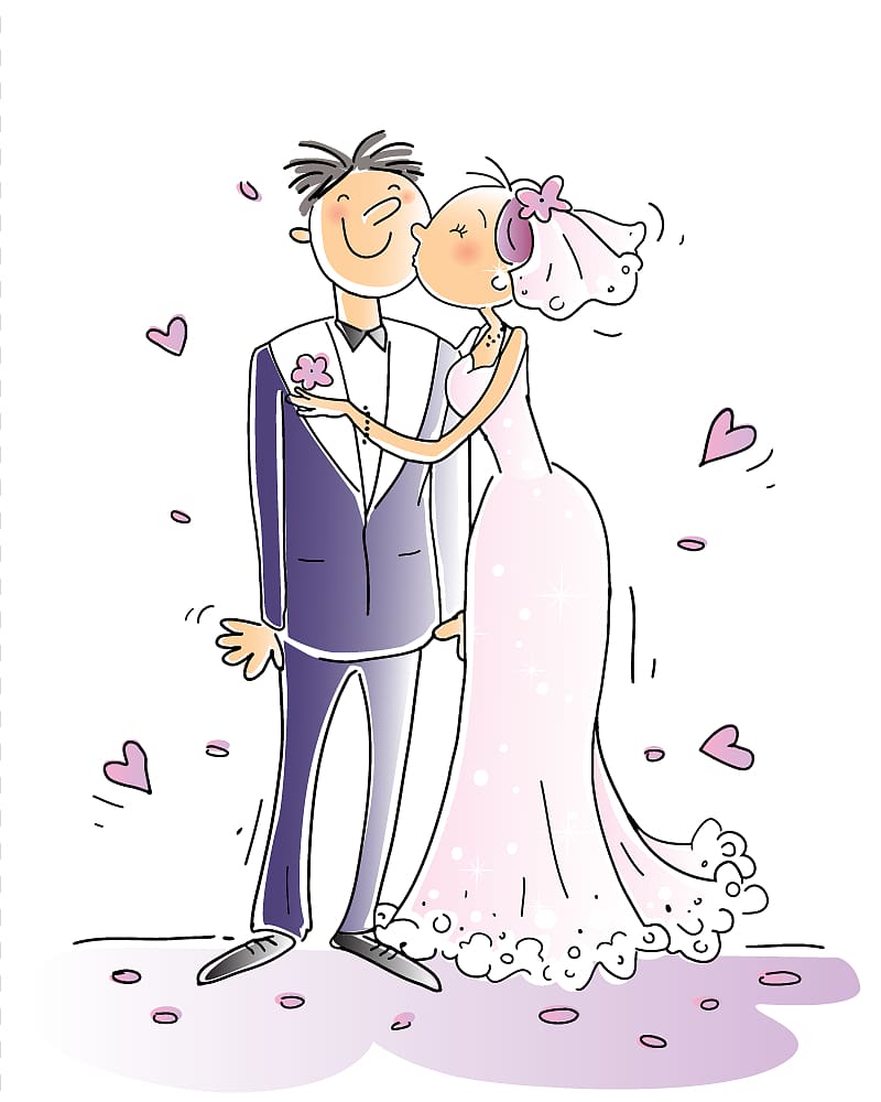 Wedding Cartoon Comics , Wedding People transparent background PNG clipart