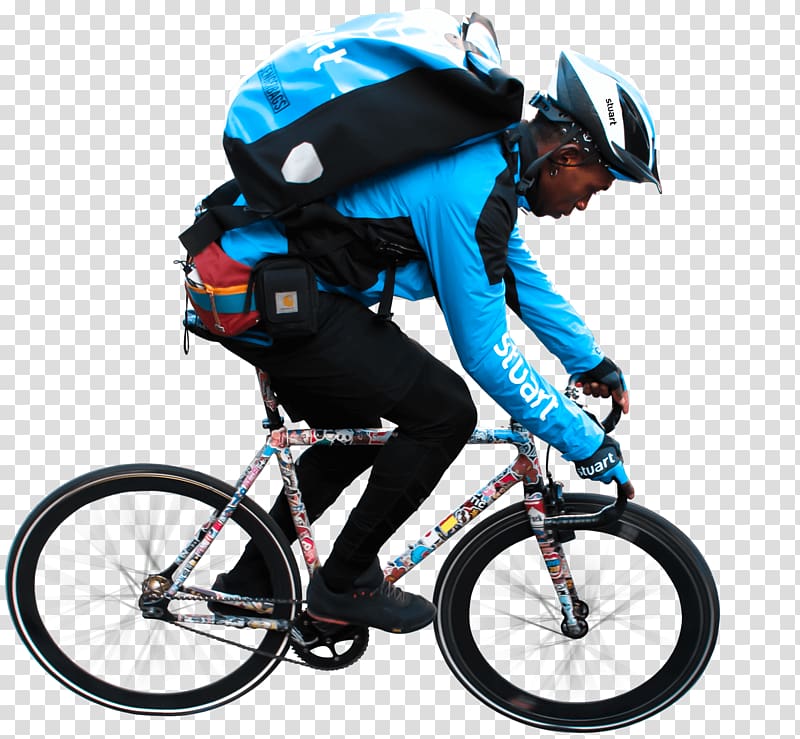 Bicycle Helmets Courier Freight bicycle Delivery, couriers transparent background PNG clipart