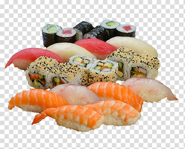 California roll Sashimi Gimbap Sushi Makizushi, sushi transparent background PNG clipart