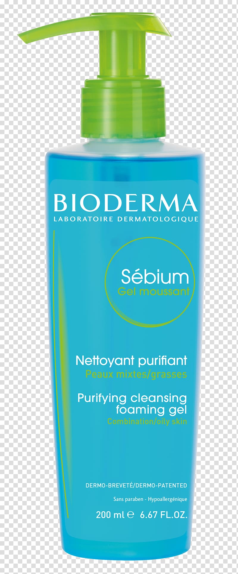 BIODERMA Sébium Purifying Cleansing Foaming Gel Cleanser BIODERMA Sensibio H2O BIODERMA Sébium H2O BIODERMA Sensibio Gel Moussant, Facial Cleanser transparent background PNG clipart