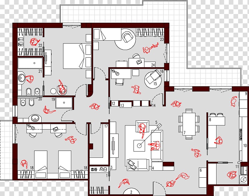 Planimetrics House Floor plan Furniture Square meter, Kv62 transparent background PNG clipart