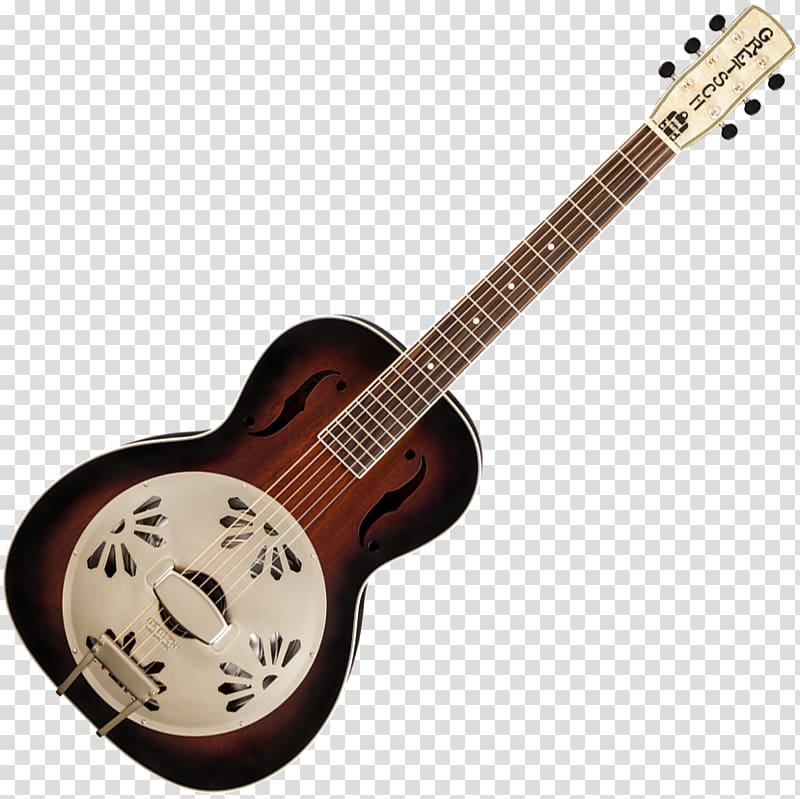 Resonator guitar String Guitar amplifier Acoustic guitar Gretsch, honey spoon transparent background PNG clipart