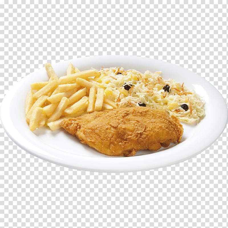French fries Full breakfast European cuisine Milanesa Fish and chips, junk food transparent background PNG clipart