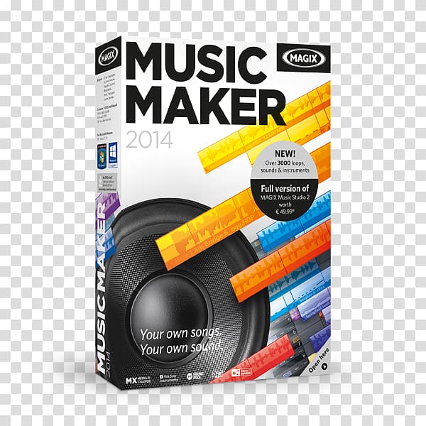 Magix Music Maker Computer Software Bellevue Investments Recording studio, musical instruments transparent background PNG clipart