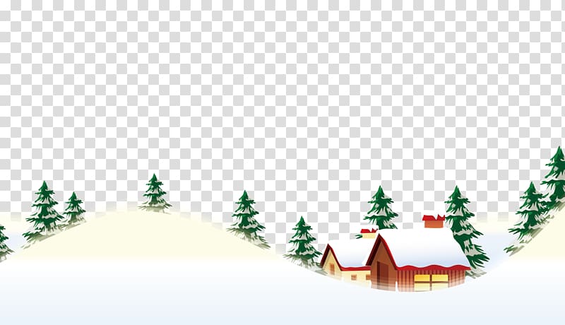 Winter scene transparent background PNG clipart
