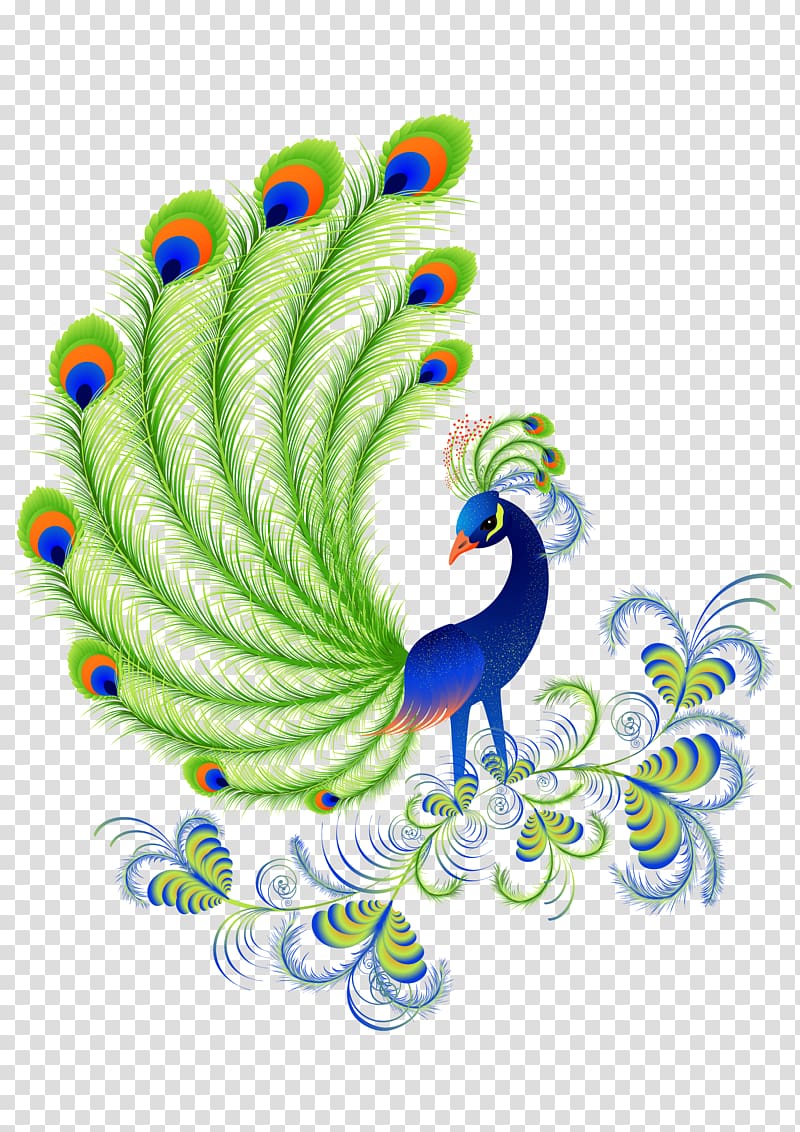 blue and green peafowl illustration, Peafowl Free content , Peacock transparent background PNG clipart