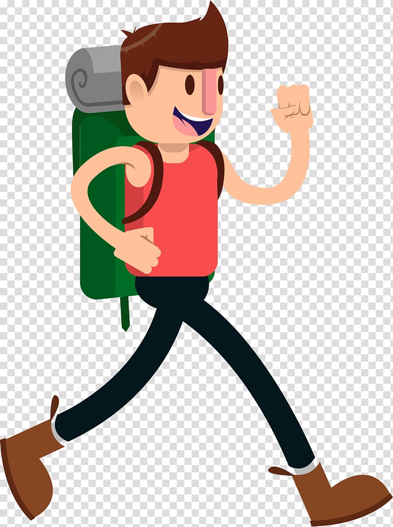 cute hiker clipart