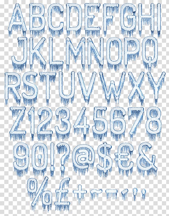 Melting Typeface Typography Font, ice transparent background PNG clipart